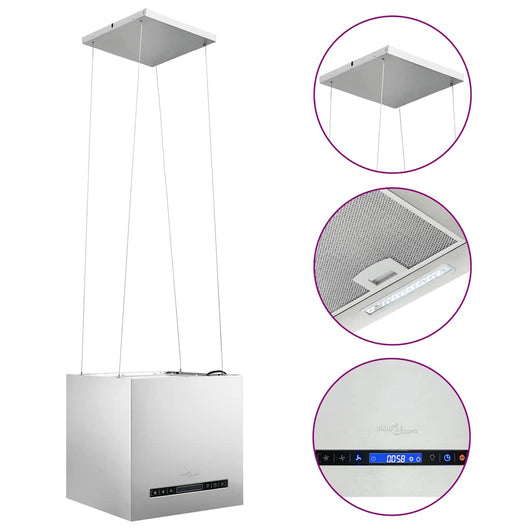 Cappa da Cucina ad Isola Sospesa LCD con Sensore 37 cm Acciaio 51019