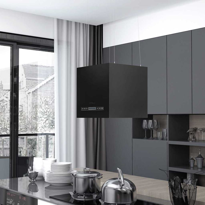 Cappa da Cucina ad Isola Sospesa LCD Sensore 37 cm in Acciaio   cod mxl 13185