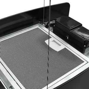 Cappa sospesa con display LCD touchscreen 55 x 37 x (62-137) cm vetro temperato nero 02_0005849