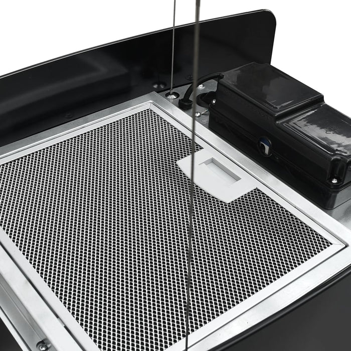 Cappa sospesa con display LCD touchscreen 55 x 37 x (62-137) cm vetro temperato nero 02_0005849