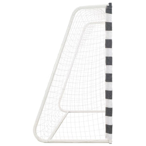 Porta da Calcio 300x160x90 cm in Metallo Bianco e Nero cod mxl 66488