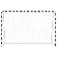 Porta da Calcio 300x200x90 cm in Metallo Bianco e Nero cod mxl 66491