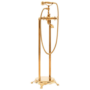 Rubinetto per vasca da bagno da pavimento in acciaio inossidabile 99,5 cm oro 02_0003479