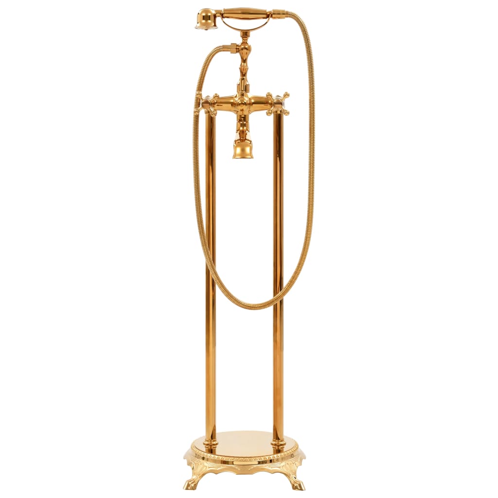 Rubinetto per vasca da bagno da pavimento in acciaio inossidabile 99,5 cm oro 02_0003479