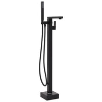 Rubinetto per vasca da bagno a colonna in acciaio inox 90 cm nero 02_0003480