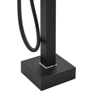 Rubinetto per vasca da bagno a colonna in acciaio inox 90 cm nero 02_0003480