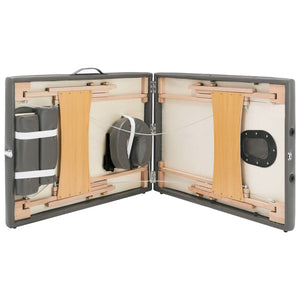 Lettino da massaggio con struttura in legno a 2 zone 186 x 68 cm grigio antracite02_0001800