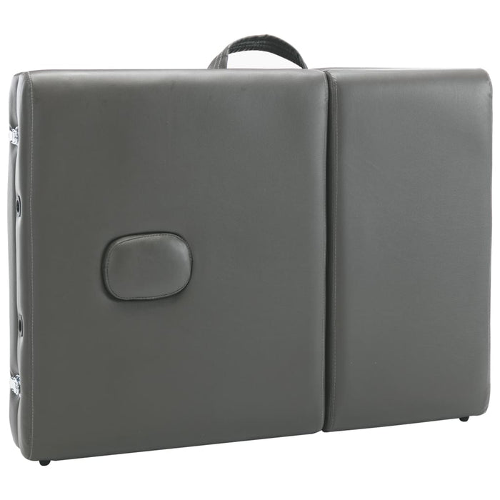 Lettino da Massaggio 4 Zone Telaio in Legno Antracite 186x68cm cod mxl 65827