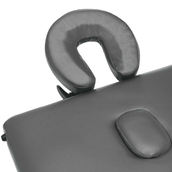 Lettino da massaggio a 2 zone con struttura in acciaio inox 186 x 68 cm antracite 02_0001797