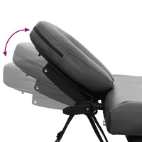 Lettino da Massaggio 4 Zone Telaio Alluminio Antracite 186x68cm