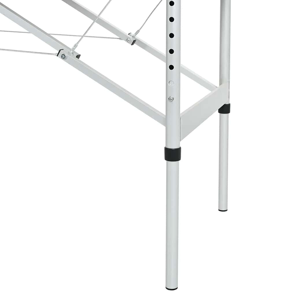 Lettino da Massaggio 4 Zone Telaio Alluminio Antracite 186x68cm