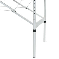 Lettino da Massaggio 4 Zone Telaio Alluminio Antracite 186x68cm