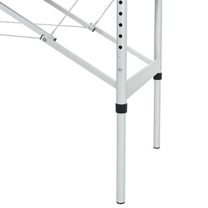 Lettino da Massaggio 4 Zone Telaio Alluminio Antracite 186x68cm