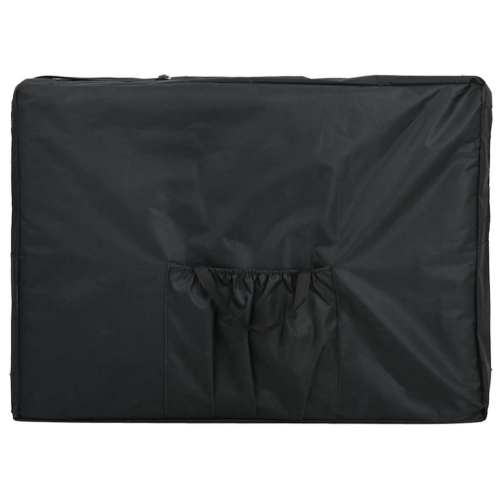 Lettino da Massaggio 4 Zone Telaio Alluminio Antracite 186x68cm