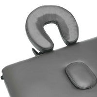 Lettino da massaggio a 4 zone struttura in acciaio inox 186 x 68 cm antracite 02_0001799