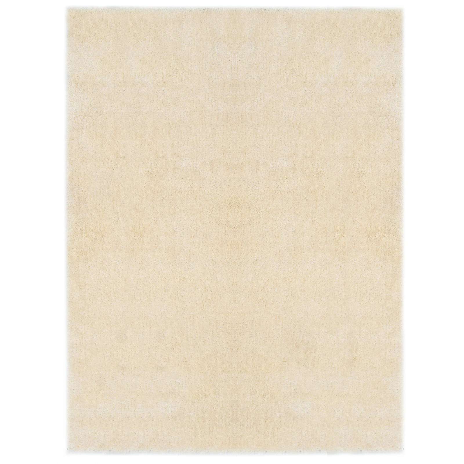Tappeto Shaggy per Area Crema 120 x 160 cm Polietilene 285072