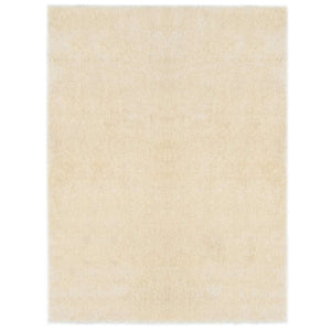 Tappeto Shaggy per Area Crema 120 x 160 cm Polietilene 285072