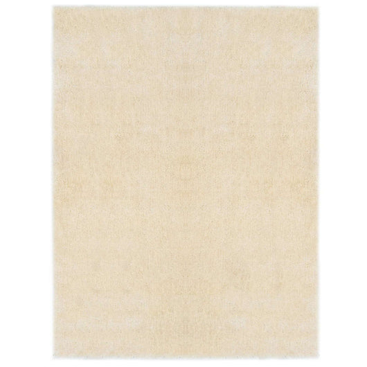 Tappeto Shaggy per Area Crema 120 x 160 cm Polietilene 285072