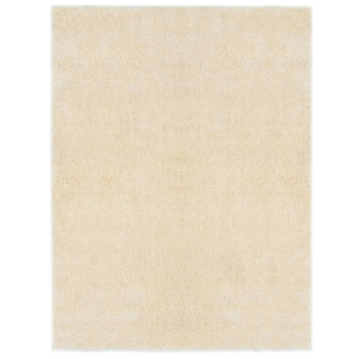 Tappeto Shaggy per Area Crema 120 x 160 cm Polietilene 285072