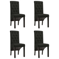 Sedie da Pranzo 4 pz Nere in Tessuto cod mxl 31540