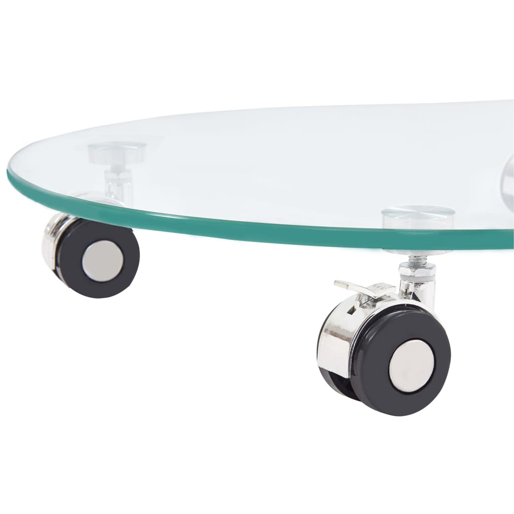 Tavolino da CaffÃ¨ 45x40x58 cm in Vetro Temperato cod mxl 57610