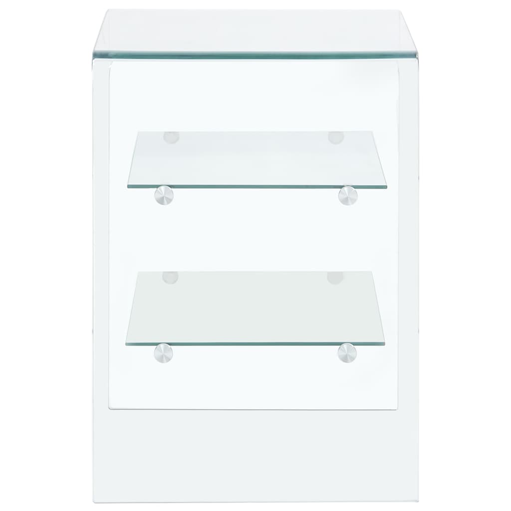 Tavolino da Salotto-Tavolino da soggiorno-Tavolo 50x40x56 cm in Vetro Temperato