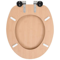 Set di 2 sedili WC sedile WC sedile WC bagno casa interno bagno MDF chiusura ammortizzata coperchio bambù 02_0002962