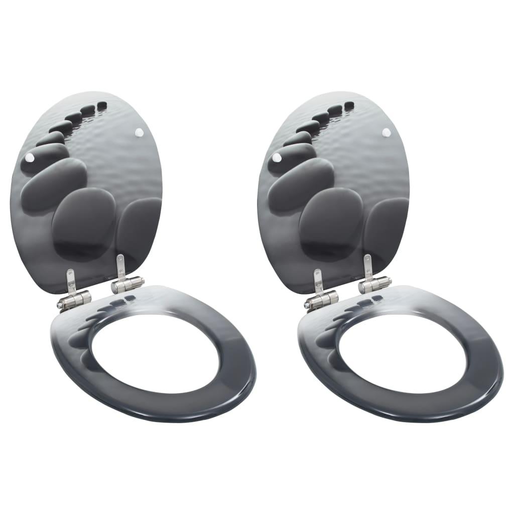 2 sedili WC in MDF e pietre per coperchio con chiusura ammortizzata 02_0002964