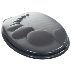 Copriwater 2 pz con Chiusura Ammortizzata in MDF Ciottoli cod mxl 42186