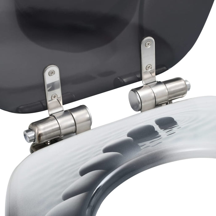 Copriwater 2 pz con Chiusura Ammortizzata in MDF Ciottoli cod mxl 42186