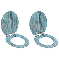 Copriwater 2 pz con Chiusura Ammortizzata in MDF Legno Anticato cod mxl 50389