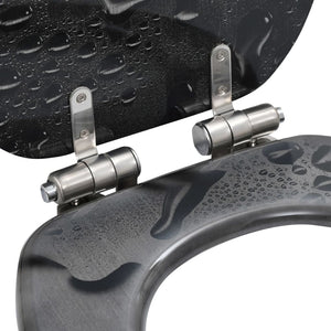 Copriwater 2 pz con Chiusura Ammortizzata in MDF Design Gocce cod mxl 47267