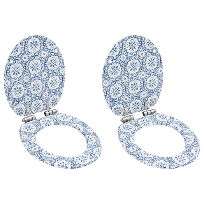 Copriwater 2 pz con Chiusura Ammortizzata MDF Design Porcellana cod mxl 43252