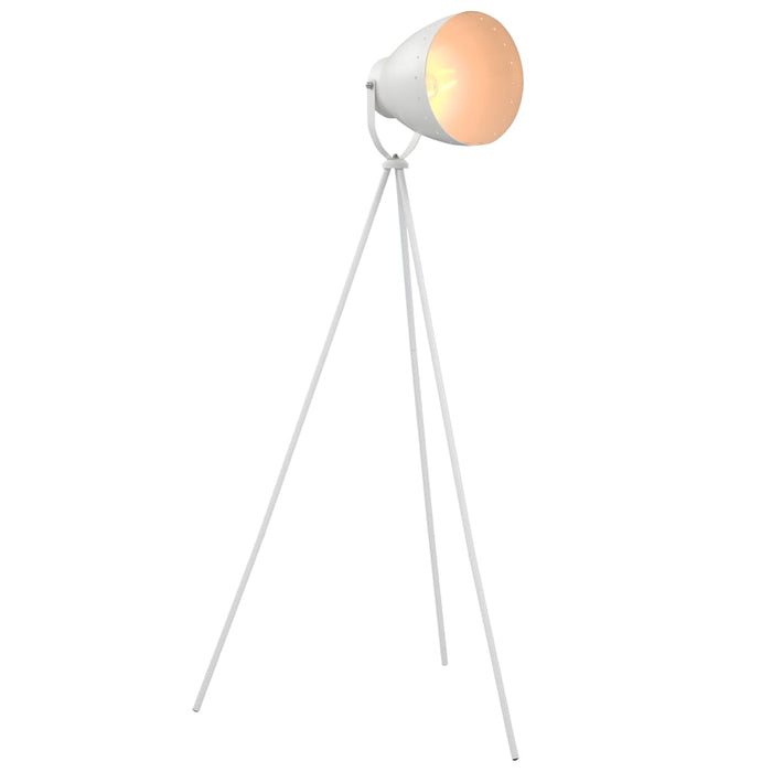 Lampada da Pavimento con Treppiede in Metallo Bianco E27 cod mxl 78690