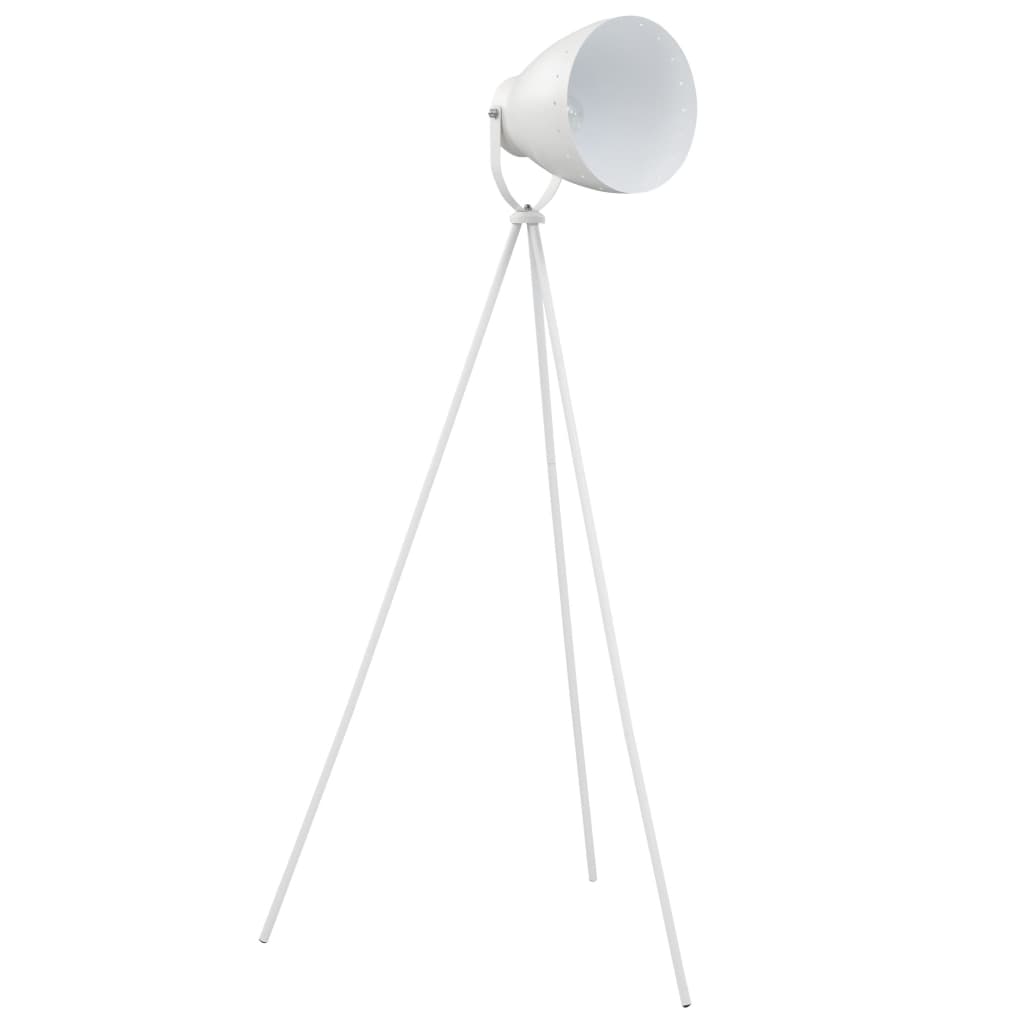 Lampada da Pavimento con Treppiede in Metallo Bianco E27 51025