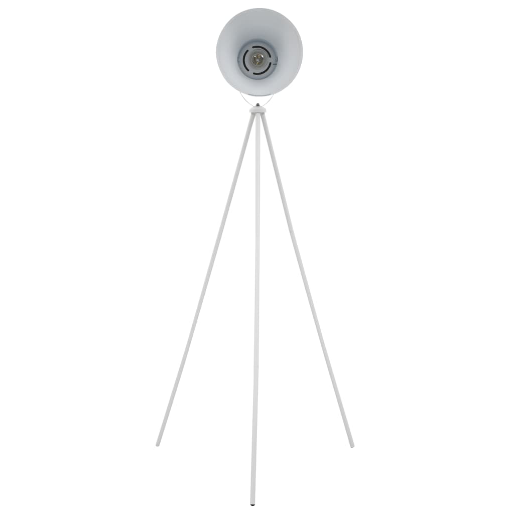 Lampada da Pavimento con Treppiede in Metallo Bianco E27 cod mxl 78690