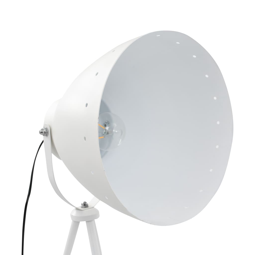 Lampada da Pavimento con Treppiede in Metallo Bianco E27 cod mxl 78690