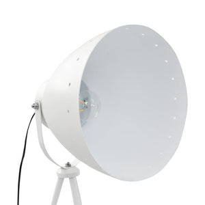 Lampada da Pavimento con Treppiede in Metallo Bianco E27 51025