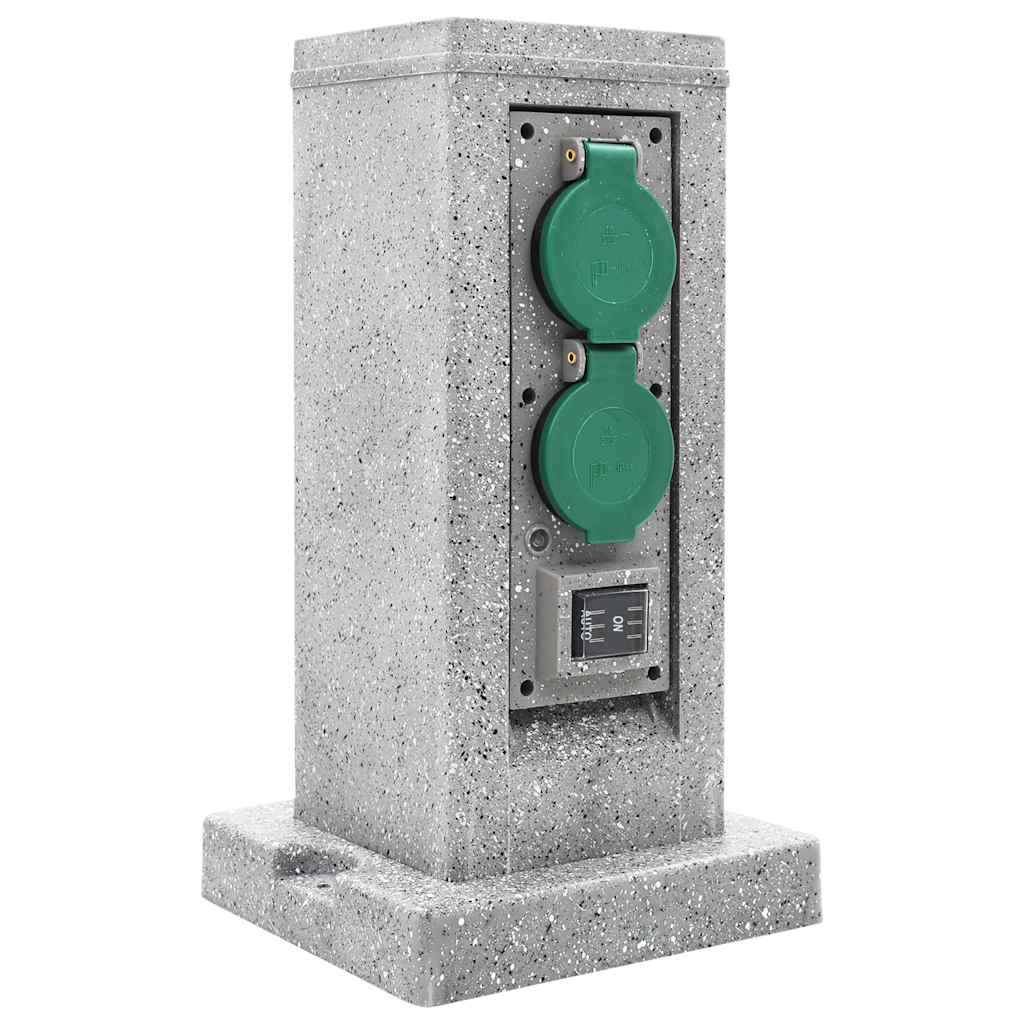 Presa Elettrica da Giardino con Sensore Luce Verticale Plastica cod mxl 23038