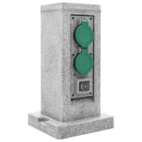 Presa Elettrica da Giardino con Sensore Luce Verticale Plastica cod mxl 23038