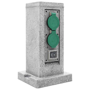 Presa Elettrica da Giardino con Sensore Luce Verticale Plastica cod mxl 23038