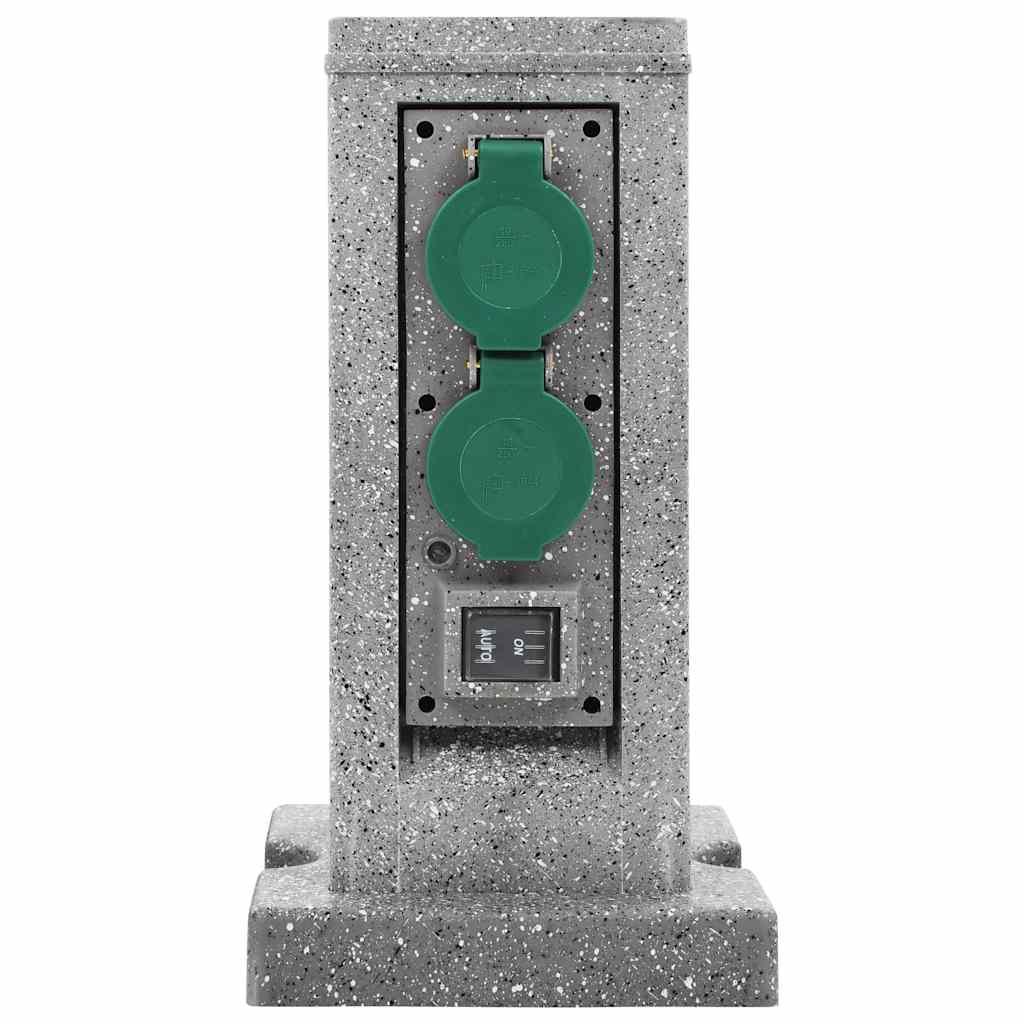 Presa Elettrica da Giardino con Sensore Luce Verticale Plastica cod mxl 23038