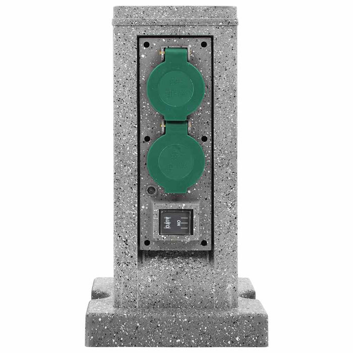 Presa Elettrica da Giardino con Sensore Luce Verticale Plastica cod mxl 23038