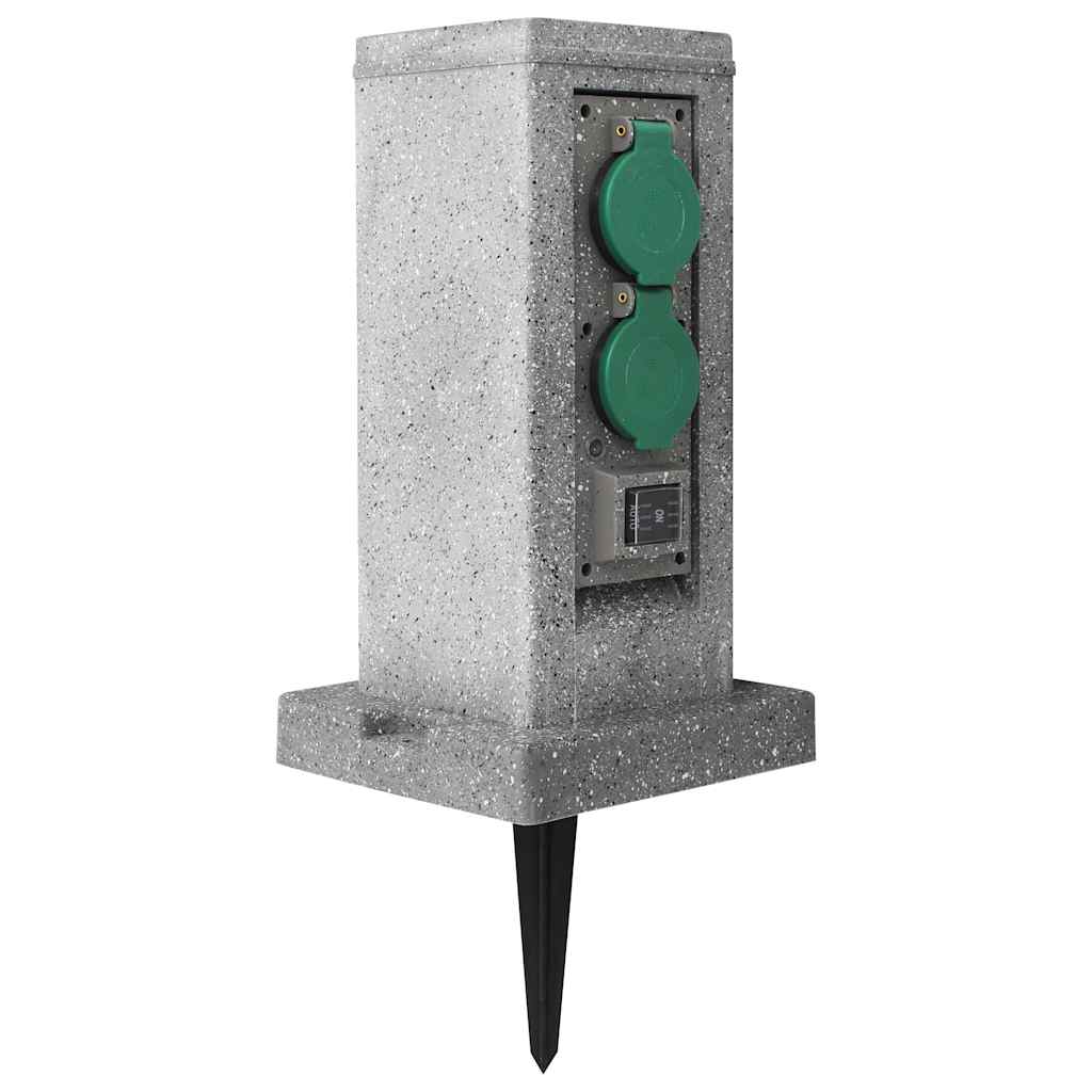 Presa Elettrica da Giardino con Sensore Luce Verticale Plastica cod mxl 23038