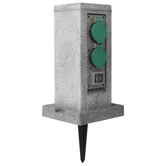 Presa Elettrica da Giardino con Sensore Luce Verticale Plastica cod mxl 23038