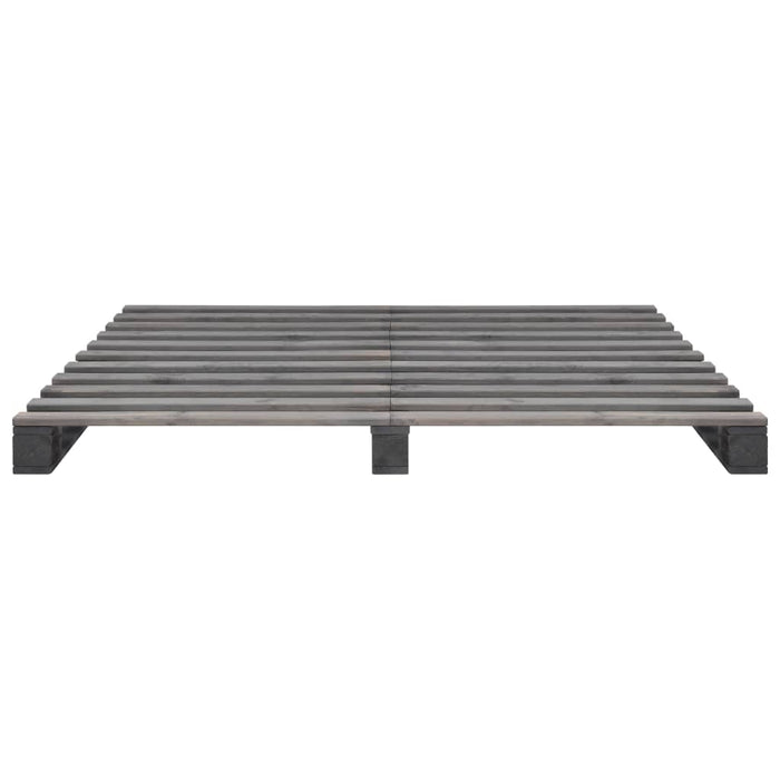 Giroletto in Pallet Grigio Legno Massello di Pino 200x200 cm