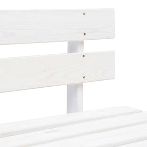Panca da Giardino su Pallet in Legno Bianco 45759