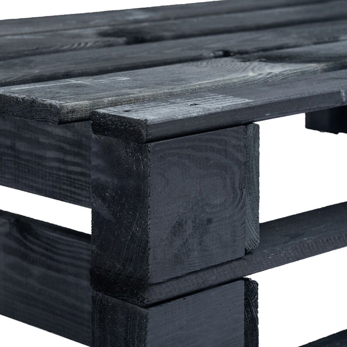 Panca da giardino mobili da giardino per esterni terrazza angolare pallet da giardino 110 x 65 x 55 cm legno nero 02_0011135