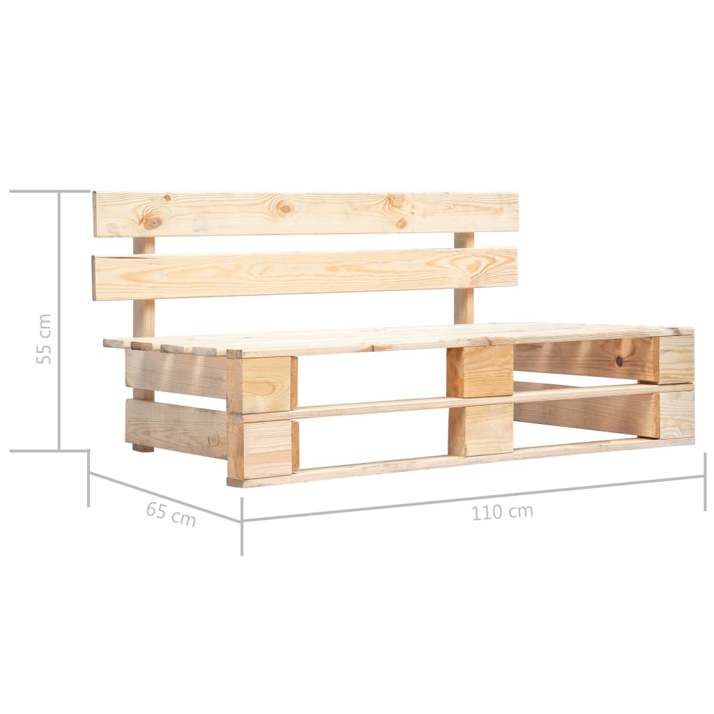 Panca da Giardino con Pallet in Legno cod mxl 57625