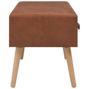 Panca pouf sgabello panca arredo con cassetti 80 cm sintetico marrone 3002131